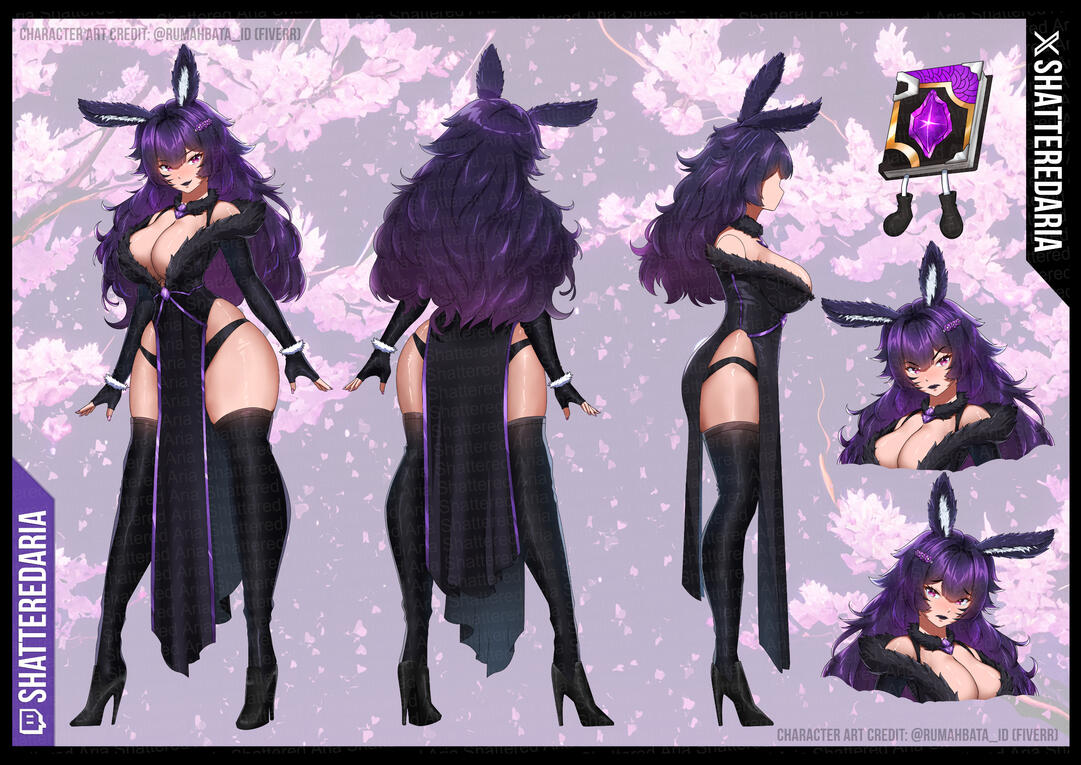 Shattered Aria initial character reference sheet