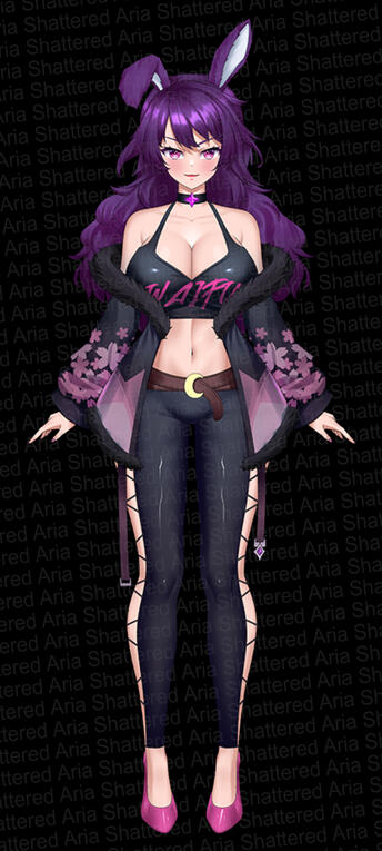 Shattered Aria modern attire model.
